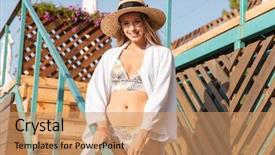  Presentation with girl scouts explorer summer - Amazing theme having ocean lounge escada - cheerful young girl in summer backdrop and a coral colored foreground