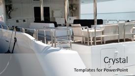  Presentation with anchor - PPT layouts with ocean lounge escada - interior of white yachts background and a light gray colored foreground