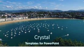  Presentation with ocean - PPT theme enhanced with ocean-near-the-bay background and a ocean colored foreground