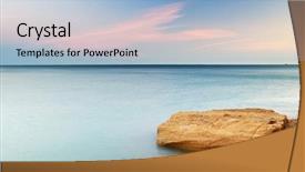  Presentation with art seascape nature sea - PPT layouts featuring ocean night - beautiful seascape nature composition background and a light blue colored foreground