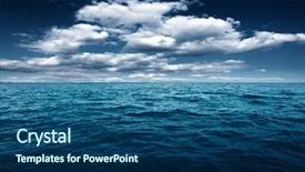  Presentation with ocean - PPT layouts featuring ocean night background and a ocean colored foreground