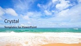  Presentation with white sand - Amazing slides having ocean park - white sand beach with perfect backdrop and a light blue colored foreground