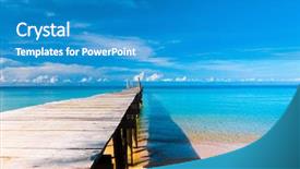  Presentation with contemplating - Slide deck consisting of ocean path - contemplating the sea jetty background and a teal colored foreground