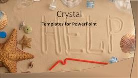  Presentation with ocean pollution - Colorful slide deck enhanced with ocean-pollution-plastic-trash backdrop and a coral colored foreground