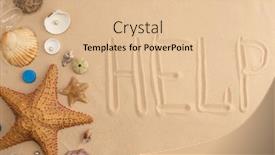  Presentation with sea plastic - Slide deck featuring ocean-pollution-plastic-trash background and a lemonade colored foreground