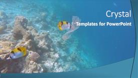  Presentation with ocean pollution - PPT layouts enhanced with ocean-pollution-with-pastic background and a teal colored foreground