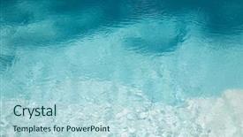  Presentation with water ocean - Cool new presentation theme with ocean sea travel vacation backdrop and a light blue colored foreground