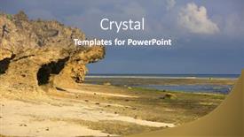  Presentation with zanzibar - Theme featuring ocean shore at low tide time morning on zanzibar africa background and a gray colored foreground