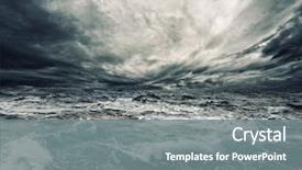  Presentation with storm - Beautiful PPT layouts featuring ocean storm backdrop and a gray colored foreground
