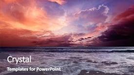  Presentation with rocky ocean coast - Amazing theme having ocean storms - rocky coast sunset backdrop and a gray colored foreground