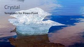  Presentation with sand ocean - Theme enhanced with ocean-surf-brings-ice-floes background and a light blue colored foreground