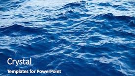  Presentation with ocean surface - Beautiful PPT theme featuring ocean surface - seascape backdrop and a  colored foreground