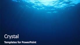  Presentation with underwater - PPT theme enhanced with ocean surface - underwater background background and a navy blue colored foreground