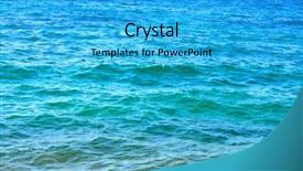  Presentation with waves - PPT layouts featuring ocean surface - waves of tropical sea background and a cyan colored foreground