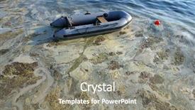  Presentation with temperature - PPT layouts having ocean temperature - contaminated sea background and a gray colored foreground