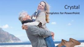  Presentation with fun and smile - Amazing slide set having ocean temperature - smiling couple having fun backdrop and a  colored foreground