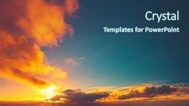  Presentation with temperature - Colorful PPT theme enhanced with ocean temperature - summer sunset in antarctica beautiful backdrop and a ocean colored foreground