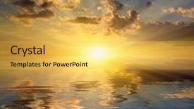  Presentation with water ocean - Colorful slides enhanced with ocean themes - abstract theme with nice sunset backdrop and a yellow colored foreground