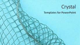  Presentation with fishing net - Beautiful theme featuring ocean themes - fishing net with space backdrop and a arctic colored foreground