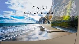  Presentation with pacific island - Cool new presentation with ocean tide at sunrise north backdrop and a  colored foreground