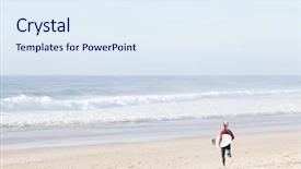  Presentation with ocean wave - Beautiful slides featuring ocean to catch wave backdrop and a sky blue colored foreground