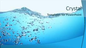  Presentation with air bubbles - Presentation theme consisting of ocean to the surface above background and a arctic colored foreground