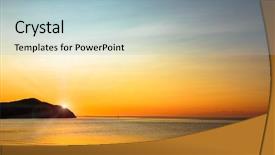  Presentation with ocean surface - PPT layouts with ocean tranquil calm sea background and a light blue colored foreground