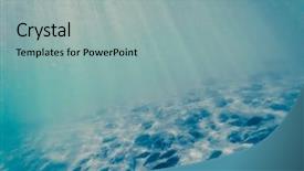  Presentation with ocean cartoon - Beautiful PPT theme featuring ocean underwater background - luxury nature backdrop and a light blue colored foreground