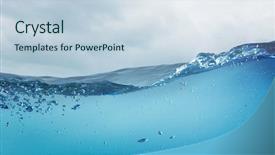  Presentation with underwater - PPT layouts featuring 3d depth - ocean underwater view mixed media background and a sky blue colored foreground