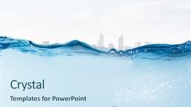  Presentation with underwater - Cool new presentation theme with 3d depth - ocean underwater view mixed media backdrop and a sky blue colored foreground