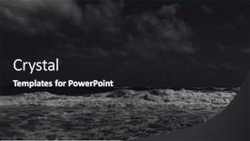  Presentation with ocean waves - Cool new slide deck with ocean-view-at-night-waves backdrop and a dark gray colored foreground