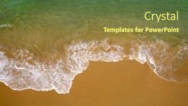  Presentation with water ocean - Beautiful slides featuring ocean-water-background backdrop and a tawny brown colored foreground