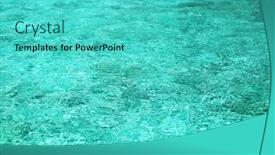  Presentation with water ocean - Presentation enhanced with ocean water background background and a cyan colored foreground