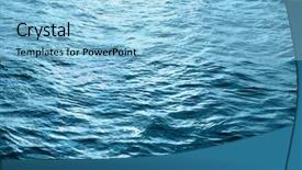  Presentation with water ripple - Audience pleasing presentation design consisting of ocean wave - sea water surface with ripple backdrop and a light blue colored foreground