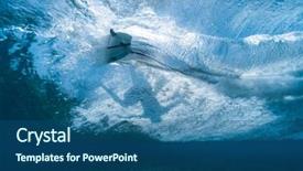  Presentation with crystal blue wave - Audience pleasing presentation theme consisting of ocean wave and making sharp backdrop and a ocean colored foreground