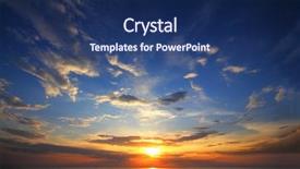  Presentation with ocean wave - Slide deck consisting of ocean wave background - beautiful landscape with sunset background and a navy blue colored foreground