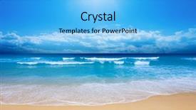  Presentation with ocean wave - Beautiful PPT layouts featuring ocean wave background - gorgeous beach in summertime backdrop and a light blue colored foreground