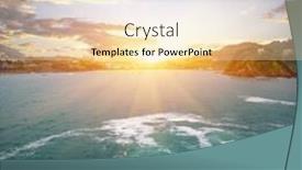  Presentation with ocean wave - Slide deck featuring ocean-wave-crashing-on-rock background and a lemonade colored foreground