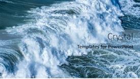  Presentation with strong wind - Colorful theme enhanced with ocean-wave-in-strong-wind backdrop and a light blue colored foreground