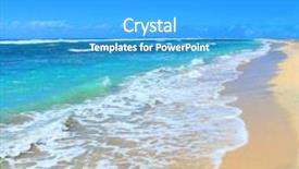  Presentation with ocean wave - Slide deck enhanced with ocean wave natural background from indian ocean on mauritius beach background and a light gray colored foreground