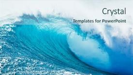  Presentation with ocean wave - Colorful slide deck enhanced with ocean wave backdrop and a sky blue colored foreground