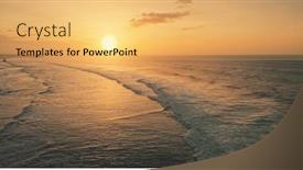 Presentation with cinematic - Slides with ocean-waves-at-sun-set background and a yellow colored foreground
