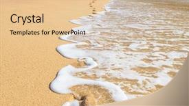  Presentation with ocean waves - PPT theme with ocean waves in different stage background and a lemonade colored foreground