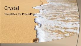  Presentation with ocean waves - Audience pleasing theme consisting of ocean waves in different stage backdrop and a lemonade colored foreground