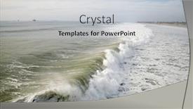  Presentation with ocean waves - PPT theme having ocean-waves-ocean-tide and a light gray colored foreground