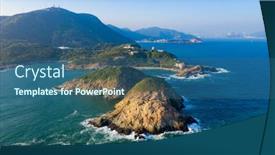  Presentation with ocean waves - Amazing PPT layouts having ocean-waves-splash-against-rocks backdrop and a ocean colored foreground