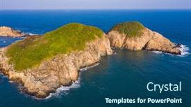  Presentation with ocean waves - PPT layouts consisting of ocean-waves-splash-against-rocks background and a ocean colored foreground