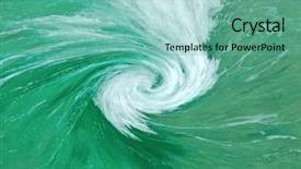  Presentation with ocean - Slides consisting of ocean whirlpool vortex background and a seafoam green colored foreground