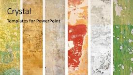  Presentation with torn paper collection of old - Presentation theme with ochre - collection of banners with textures background and a coral colored foreground