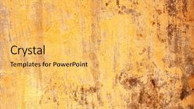  Presentation with yellow color - PPT theme enhanced with ochre - grunge background with old stucco background and a yellow colored foreground